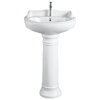 WFP-18732 Elite Wash Basin 22" x 16" With Full Pedestal