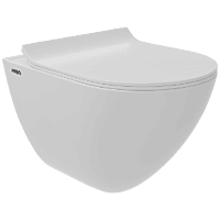 WHC-18322UF Kia Rimless Blind Installation Wall Hung Closet With UF Soft Close Seat Cover, Hinges, Accessories Set