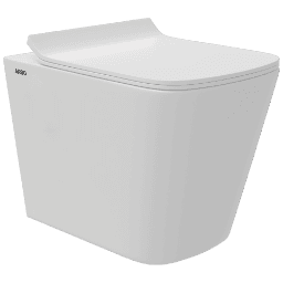 WHC-29322UF Lavish Rimless Wall Hung Closet Blind Installation With UF Soft Close Seat Cover, Hinges, Accessories Set