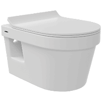 WHC-32321PP Cosmo Rimless Wall Hung Closet With Soft Close Seat Cover, Hinges, Accessories Set