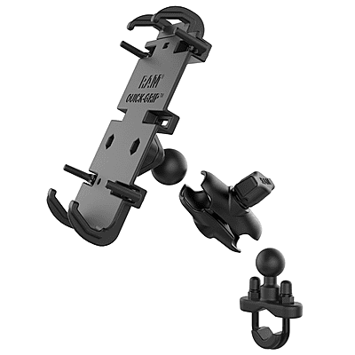 RAM® Quick-Grip™ XL Phone Mount with Handlebar U-Bolt Base - Short