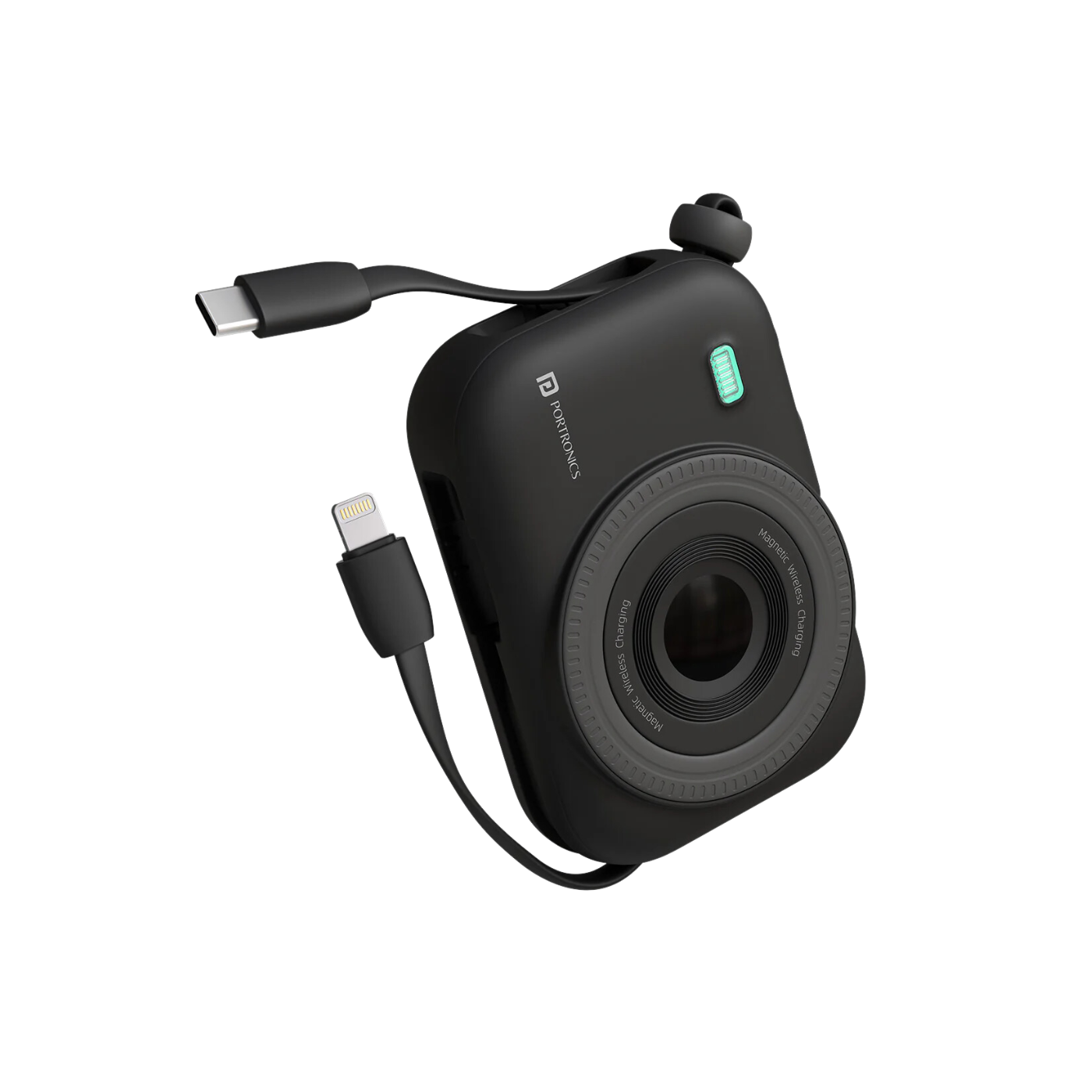 Power Shutter Wireless Magnetic Power Bank Black