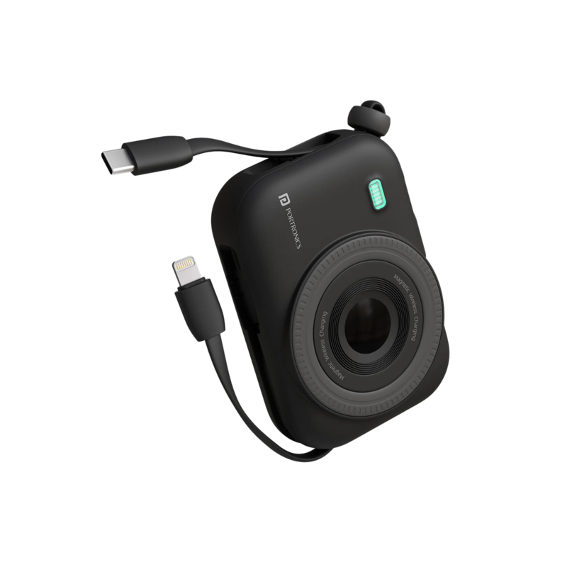 Power Shutter Wireless Magnetic Power Bank Black