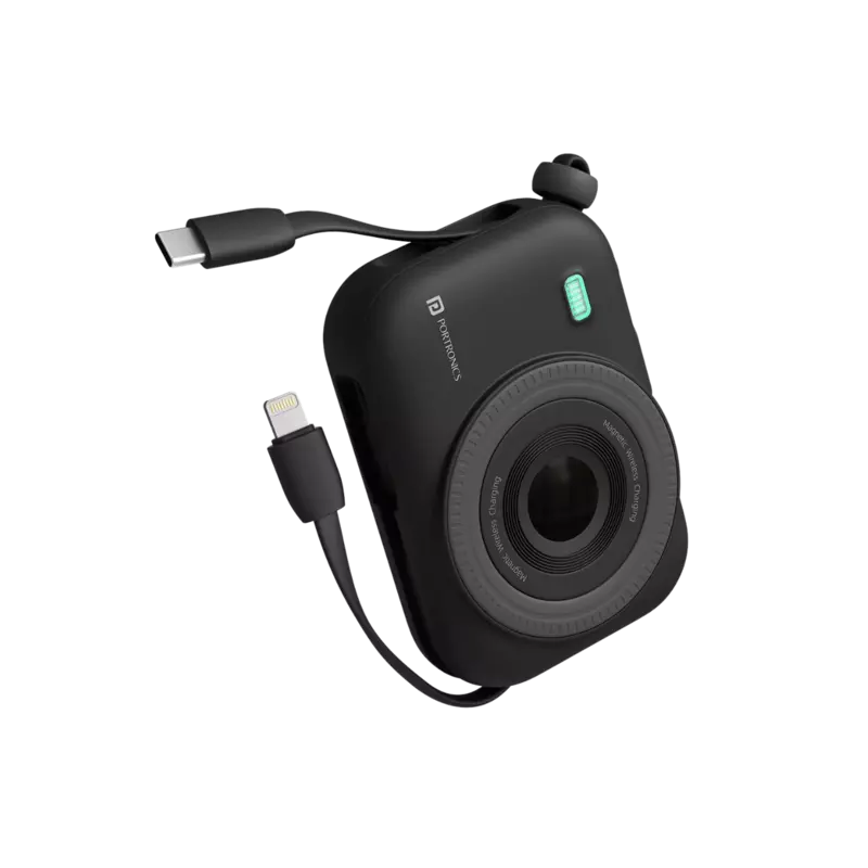 Power Shutter Wireless Magnetic Power Bank Black