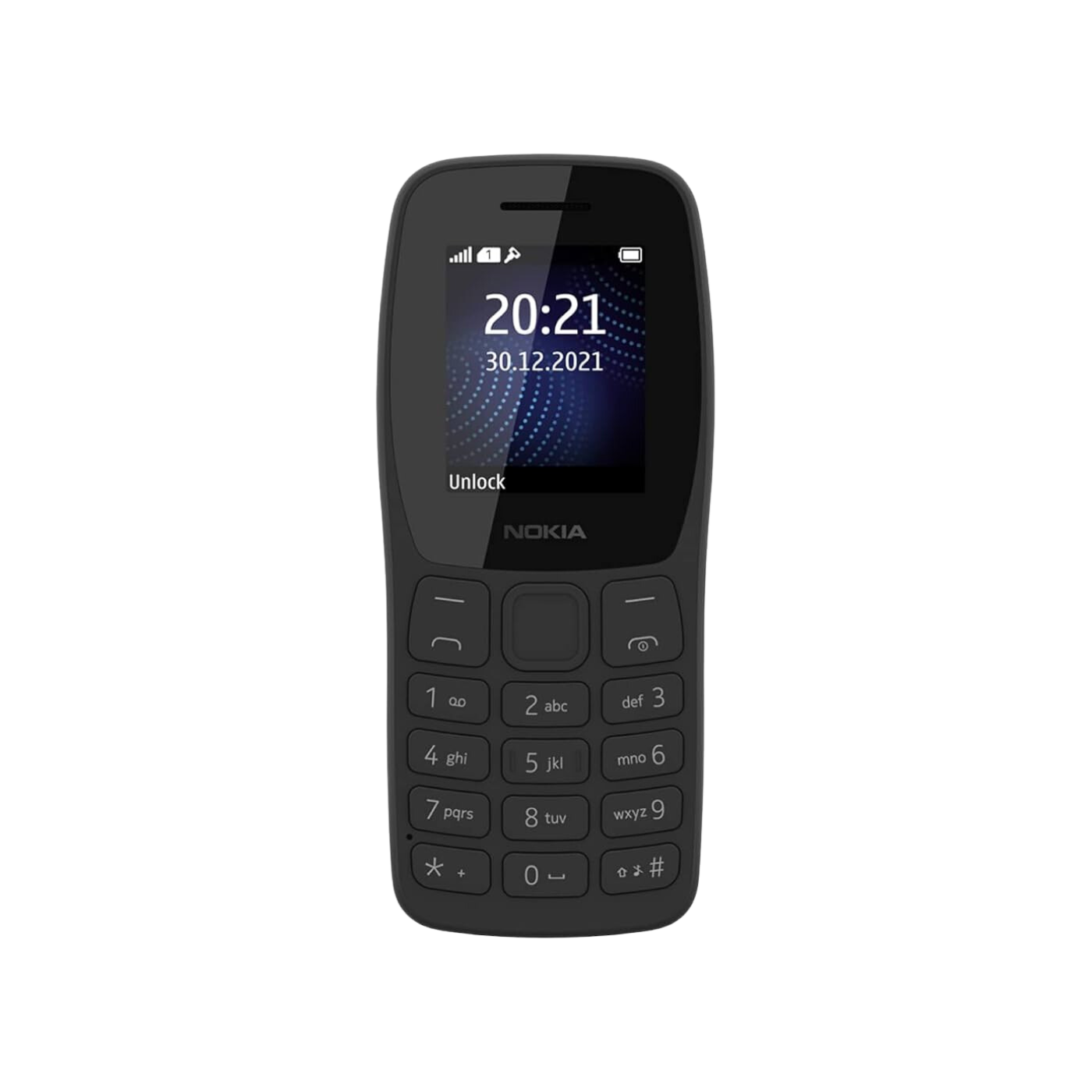 Nokia 105 Single Sim (Black) with charger