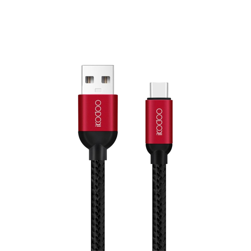 IKODOO USB to Type C Cable Unbreakable 45W / 3A Fast Charging Braided Cable