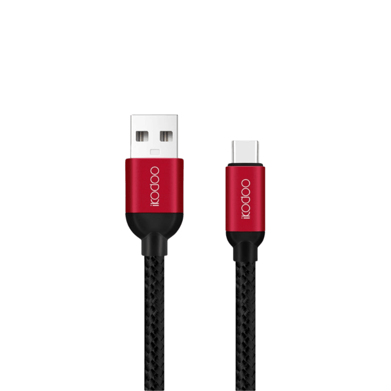 IKODOO USB to Type C Cable Unbreakable 45W /  480 Mbps 3A Fast Charging Braided Cable