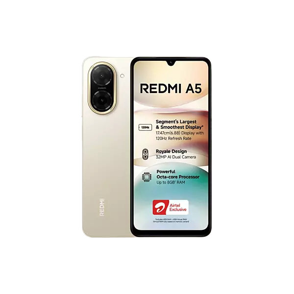REDMI A5 4G (Jaisalmer Gold, 64 GB) (3 GB RAM)