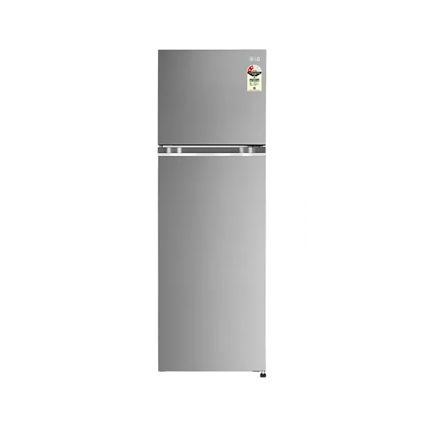 LG 272L Double Door Refrigerator, Convertible, Multi Air Flow, Shiny Steel, 2 Star