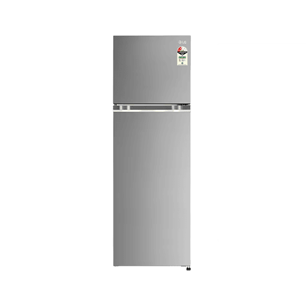 LG 272L Double Door Refrigerator, Convertible, Multi Air Flow, Shiny Steel, 2 Star