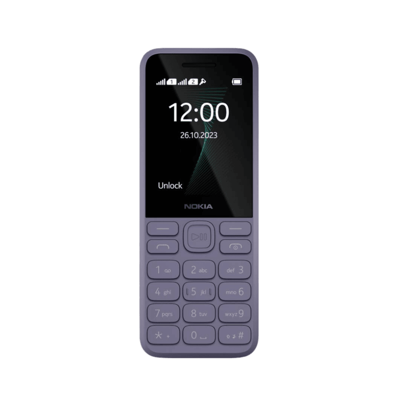 Nokia 130 Music Dual Sim (Purple) with charger