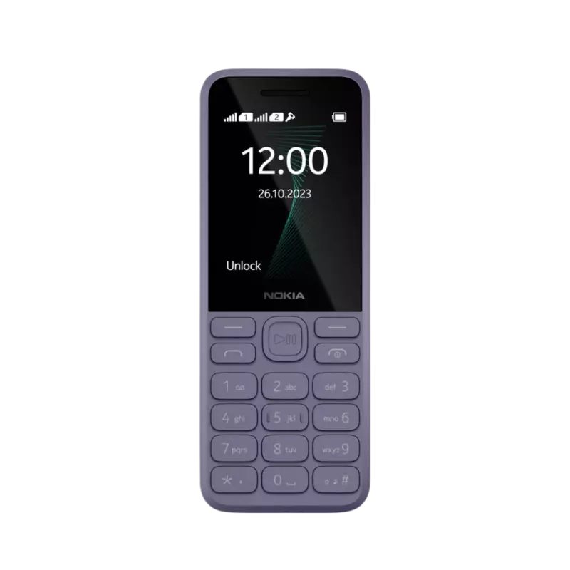 Nokia 130 Music Dual Sim (Purple) with charger