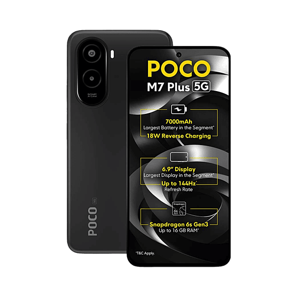 POCO M7 Plus 5G (Carbon Black, 128 GB)  (8 GB RAM)