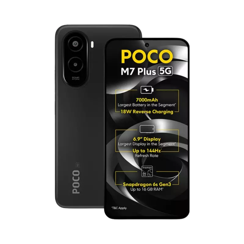 POCO M7 Plus 5G (Carbon Black, 128 GB) (8 GB RAM)