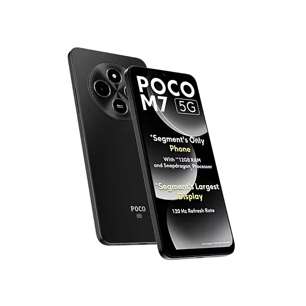 POCO M7 5G (Satin Black, 128 GB) (8 GB RAM)