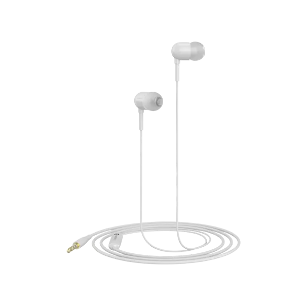 Portronics Conch 50 in-Ear Wired Earphone with Mic, 3.5mm Audio Jack(White)