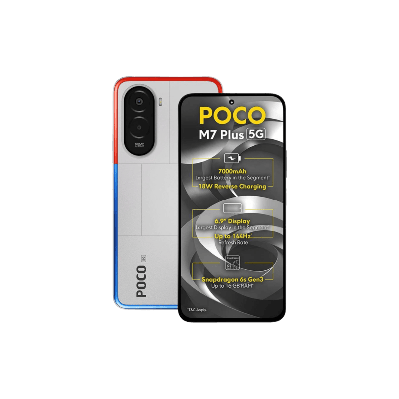 POCO M7 Plus 5G (Chrome Silver, 128 GB) (6 GB RAM)