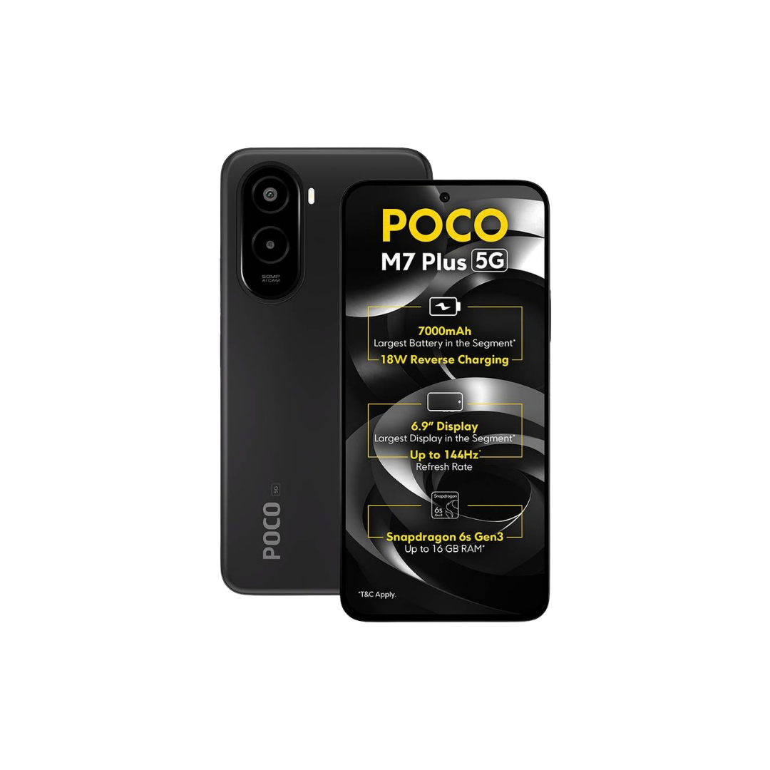 POCO M7 Plus 5G (Carbon Black, 128 GB) (6 GB RAM)