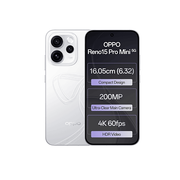 OPPO Reno15 5G (Glacier White, 256 GB) (8GB RAM)