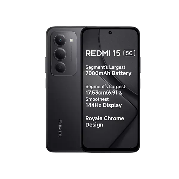 Redmi 15 5G 256 GB, 8 GB RAM, Midnight Black
