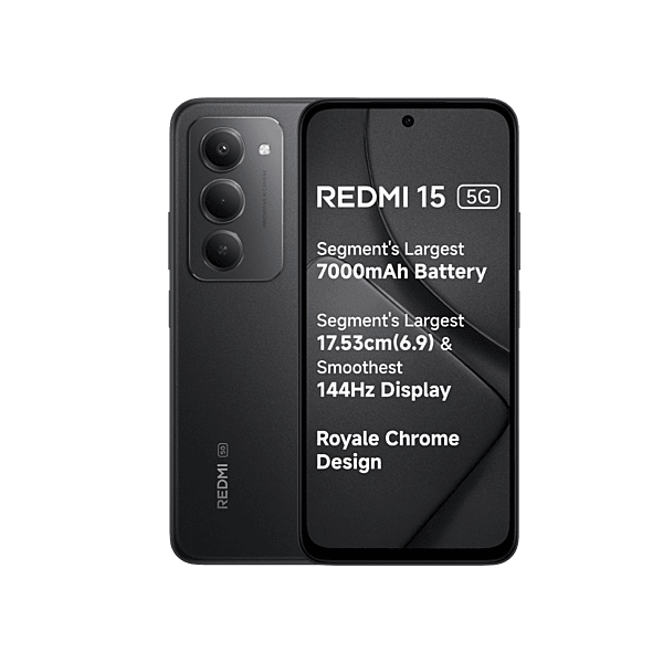 Redmi 15 5G 256 GB, 8 GB RAM, Midnight Black