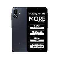 Samsung Galaxy A07 5G Smartphone (Black, 6GB RAM, 128GB Storage)