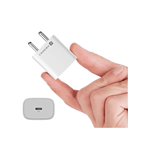 Portronics Adapto 25 Plus 25W Type C PD  (White)Superfast Slim Mobile Charging Adaptor,GaN Technology
