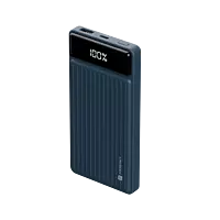Portronics Luxcell B 10K (Dark Blue)mAh 22.5W Fast Charging Power Bank, Ultra Slim Power Bank with Mach USB-A Output, Type C PD Output, Type C Input, Wake Up Button