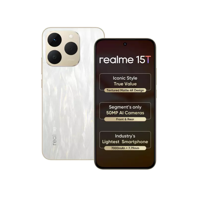 realme 15T 5G Smartphone (8+128GB) Flowing Silver