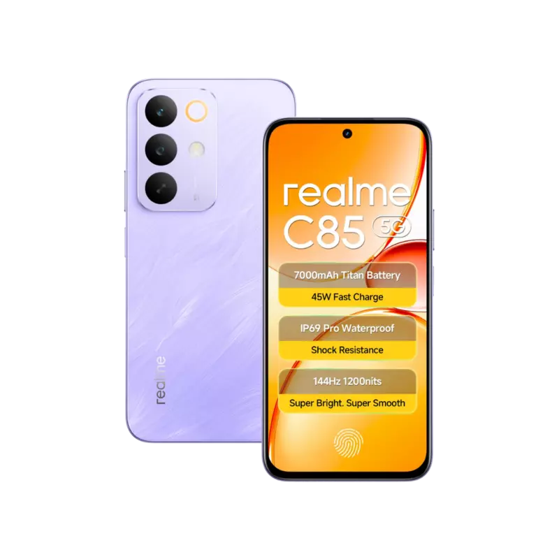 realme C85 5G Smartphone (4+128GB) Parrot  Purple