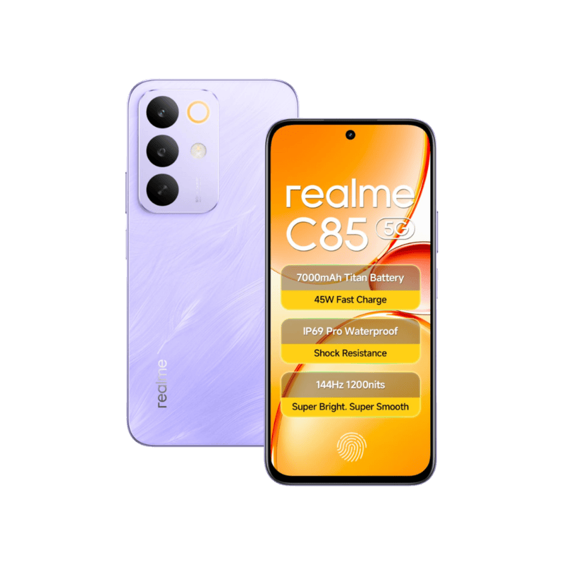realme C85 5G Smartphone (4+128GB) Parrot  Purple
