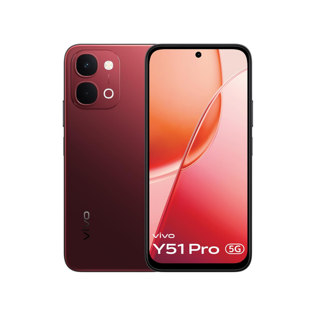 vivo Y51 Pro 5G (Festive Red, 8GB RAM, 128GB Storage)