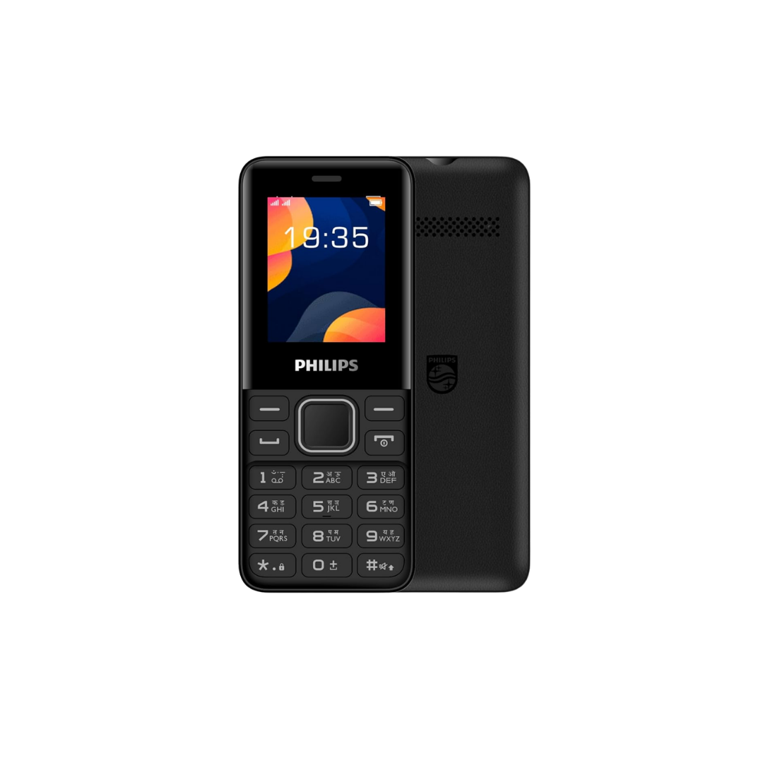 Philips All-New E2103 Sleek & Stylish |Keypad Mobile with 1.77" Screen|1000 MAH Battery | 2030mm Speaker| Wireless FM | Bright Torch