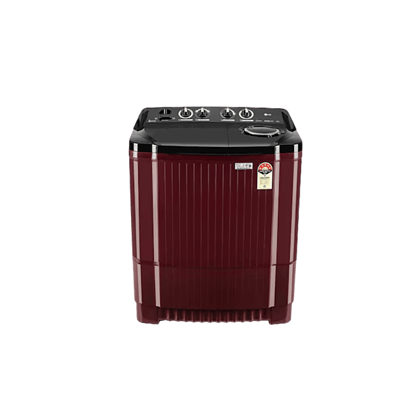 LG 11.5Kg Semi Automatic Washing Machine, Roller Jet Pulsator + Soak, Full Burgundy, 5 Star