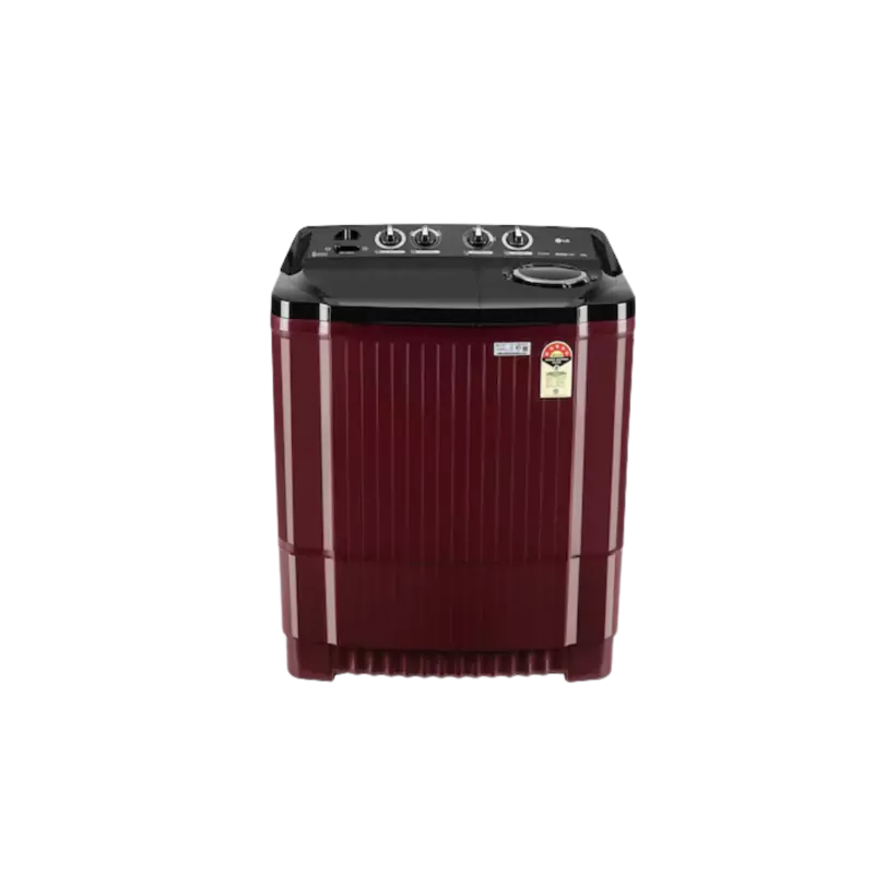 LG 11.5Kg Semi Automatic Washing Machine, Roller Jet Pulsator + Soak, Full Burgundy, 5 Star
