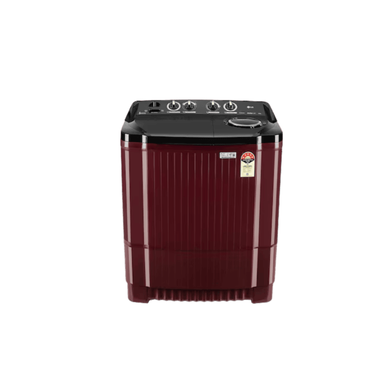 LG 11.5Kg Semi Automatic Washing Machine, Roller Jet Pulsator + Soak, Full Burgundy, 5 Star