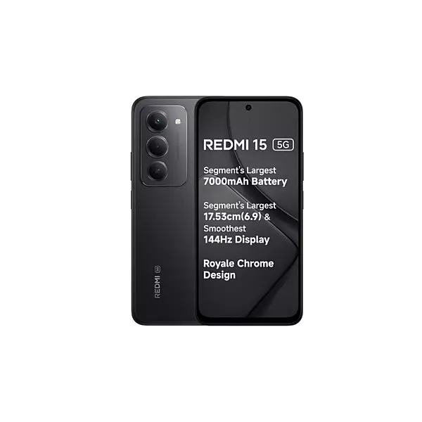 REDMI 15 5G (Midnight Black, 128 GB) (6 GB RAM)