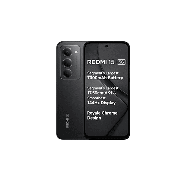 REDMI 15 5G (Midnight Black, 128 GB) (6 GB RAM)