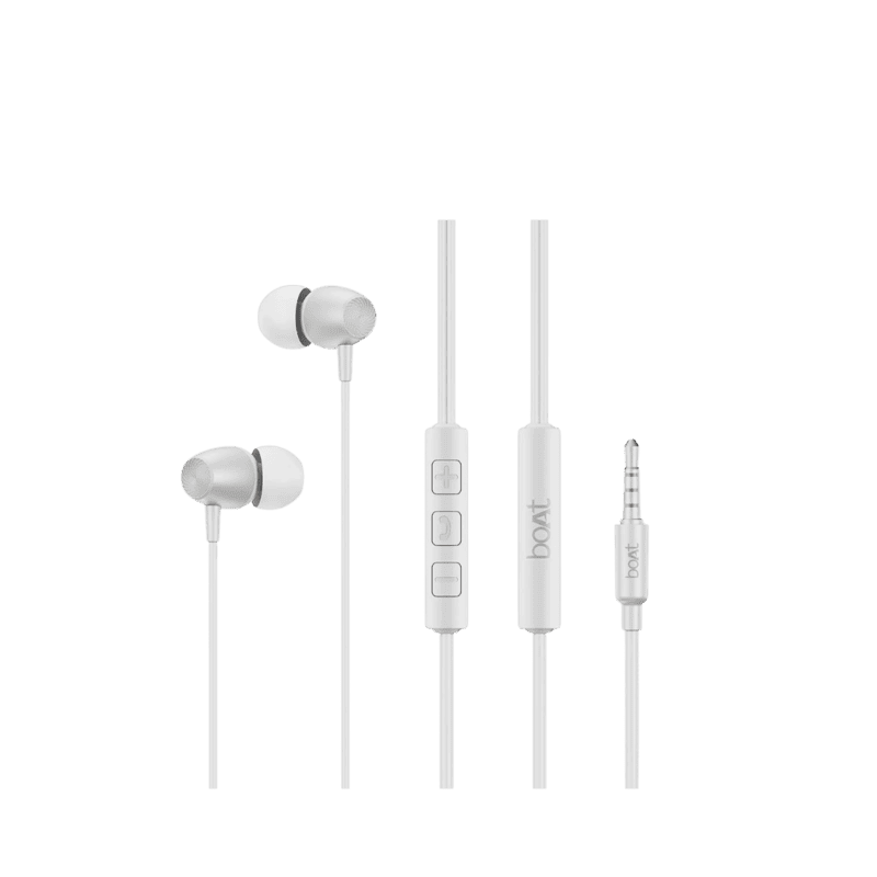 boAt Bassheads 55 Wired Earphones (White)