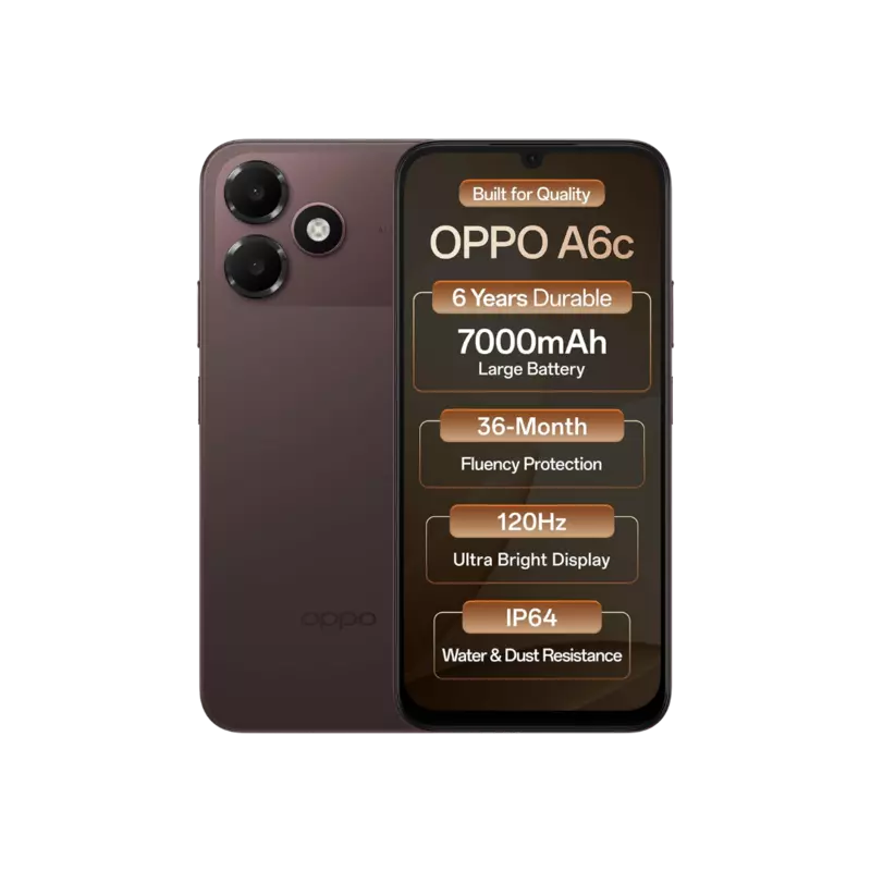 OPPO A6c 4G (Stone Brown, 64 GB) (4 GB RAM)