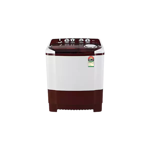 LG 8 Kg Semi Automatic Washing Machine with Roller Jet Pulsator, Wind Jet Dry, Burgundy, 5 Star