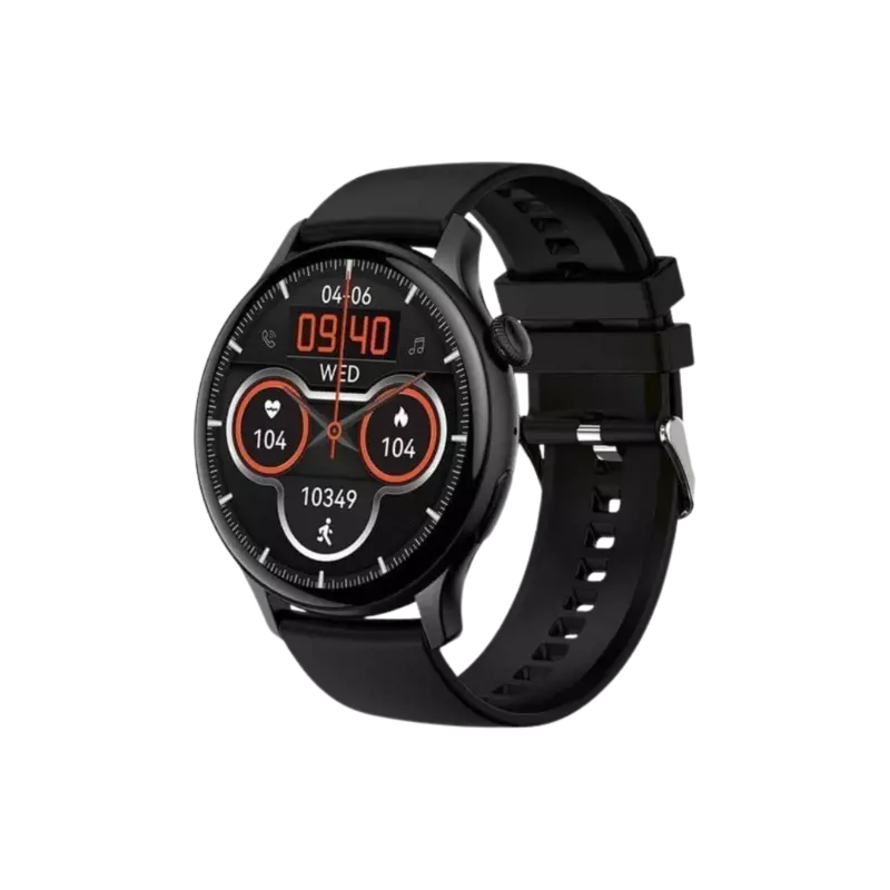 Pebble Polar Max BT Calling Smart Watch 1.5 True HD Display Premium Build Smart Watch (BLACK)