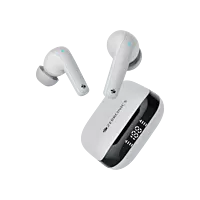 ZEBRONICS Zeb-Pods K2, Upto 40H Backup, Dual EQ Mode,Quad Mic ENC, 40ms Low Latency Gaming Bluetooth without Mic Headset (White, True Wireless)