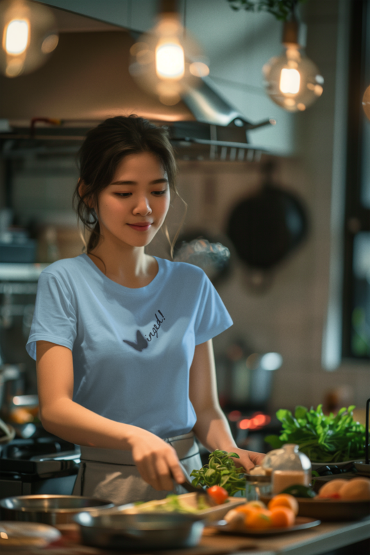 Ocean Blue Round Neck T-shirt