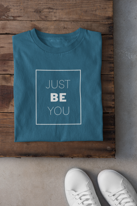 Mparel "Just Be You" Printed Unisex T-Shirt – Petrol Blue