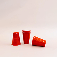 The Magic Balloons- Set of 30 Red Beer Pong Glasses 450ml Red Beer Pong Cups  Durable and Reusable Red Party Glasses Perfect for Christmas, Holi, and Diwali.
