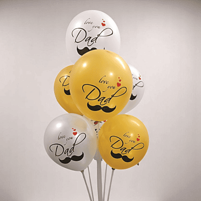The Magic Balloons- Love you Dad-Happy Father’s Day Balloons-Party/Decorations. Yellow Balloons- pack of 10- 12 inch