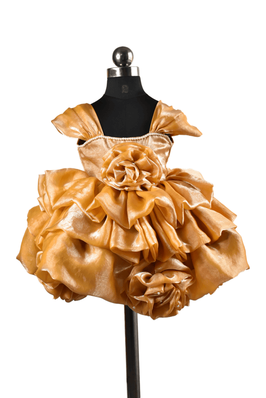 Golden Rose Couture Dress