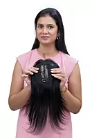 3"x 5" | Scalp topper with side-bang