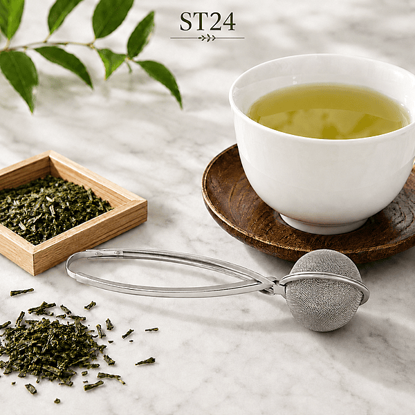 ST24 Ball Shape Infuser with Criss Cross Handle Design